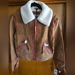 NWT Blank NYC Leather Bomber Jacket